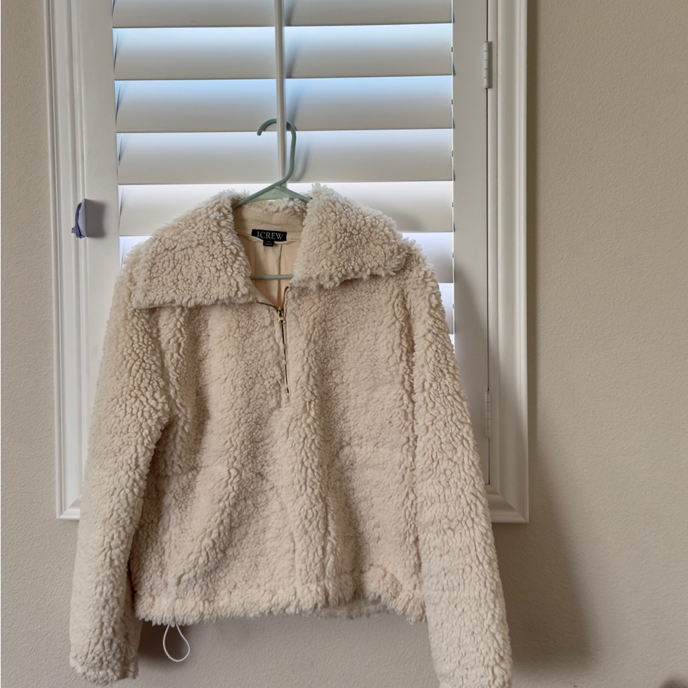 Jcrew Cream Sherpa Jacket - Picture 4 of 7
